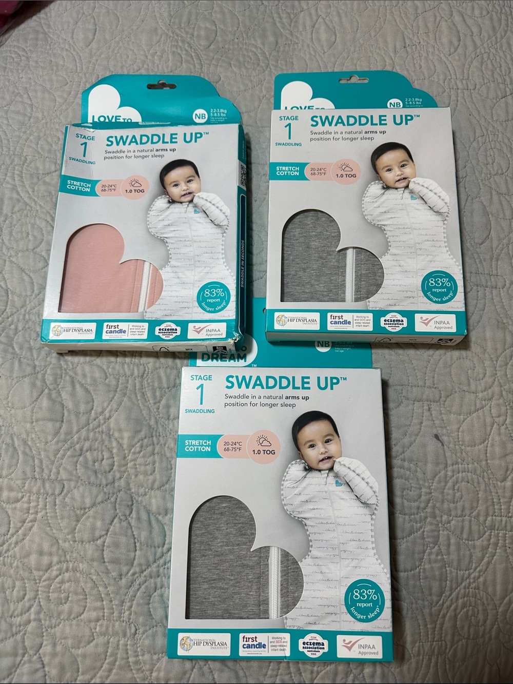 LoveTo Dream Swaddle Up Original Stage 1 Swaddling Newborn 5-8.5 Lbs SEALED